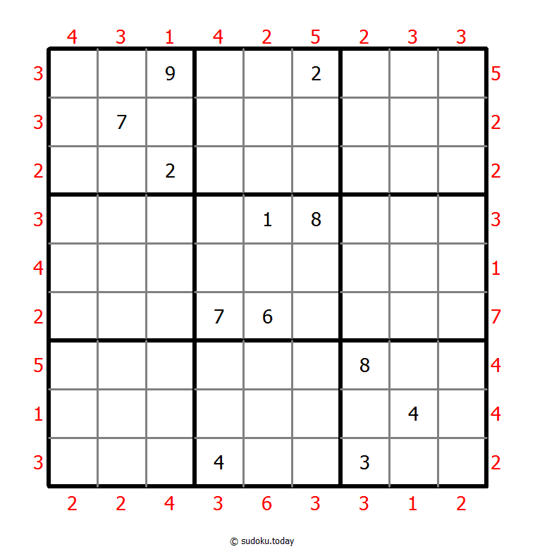 摩天大楼数独 #46433