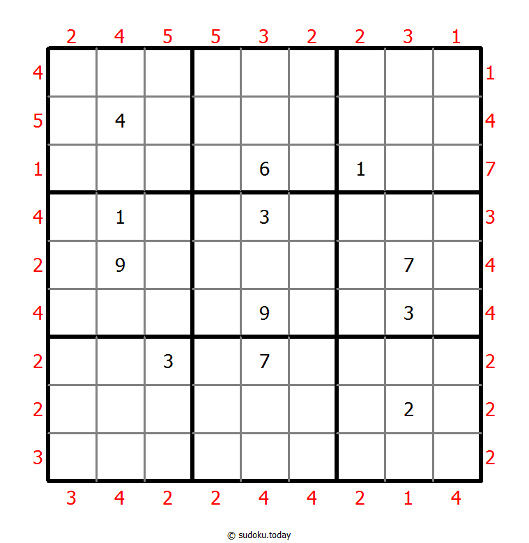 摩天大楼数独 #46454