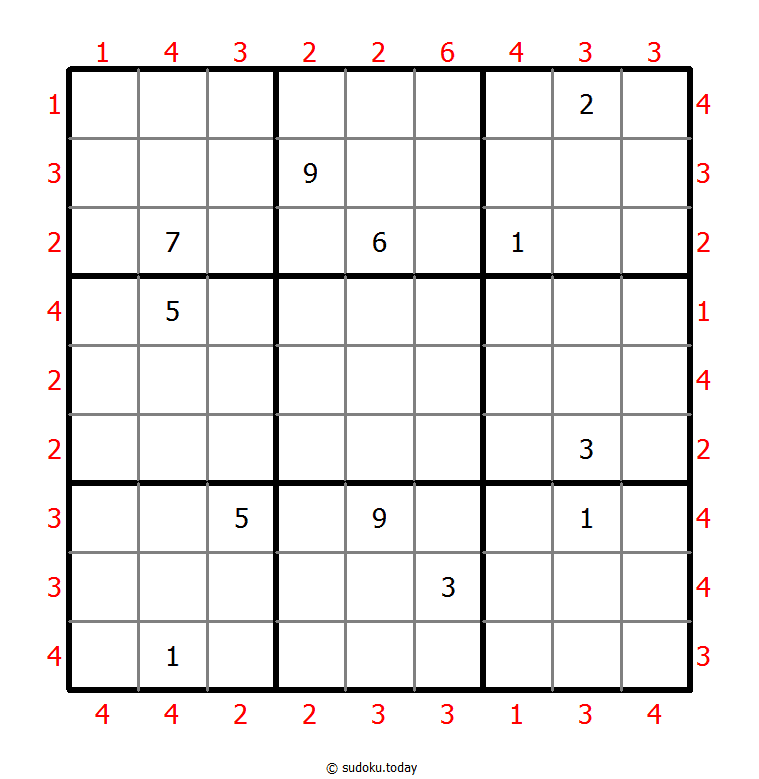 摩天大楼数独 #46456