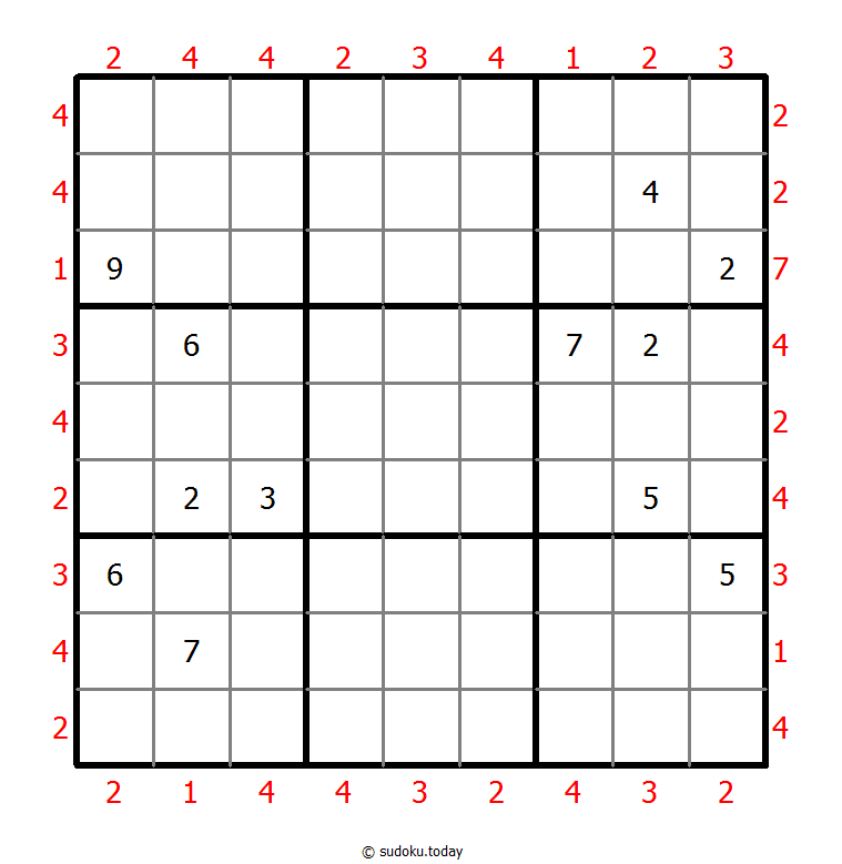 摩天大楼数独 #46458