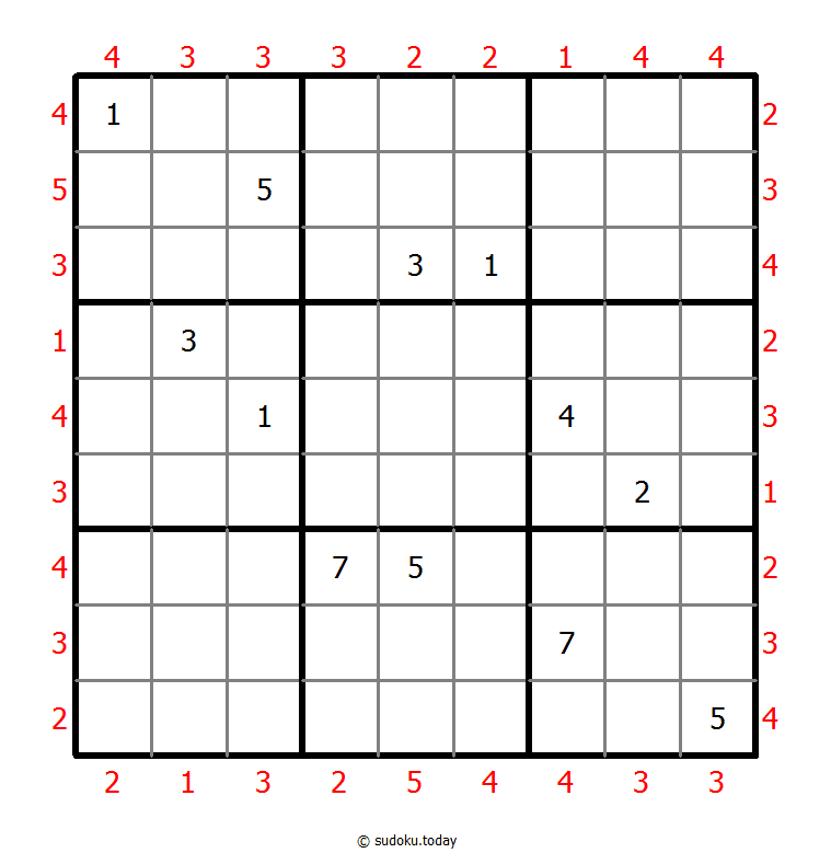 摩天大楼数独 #46463