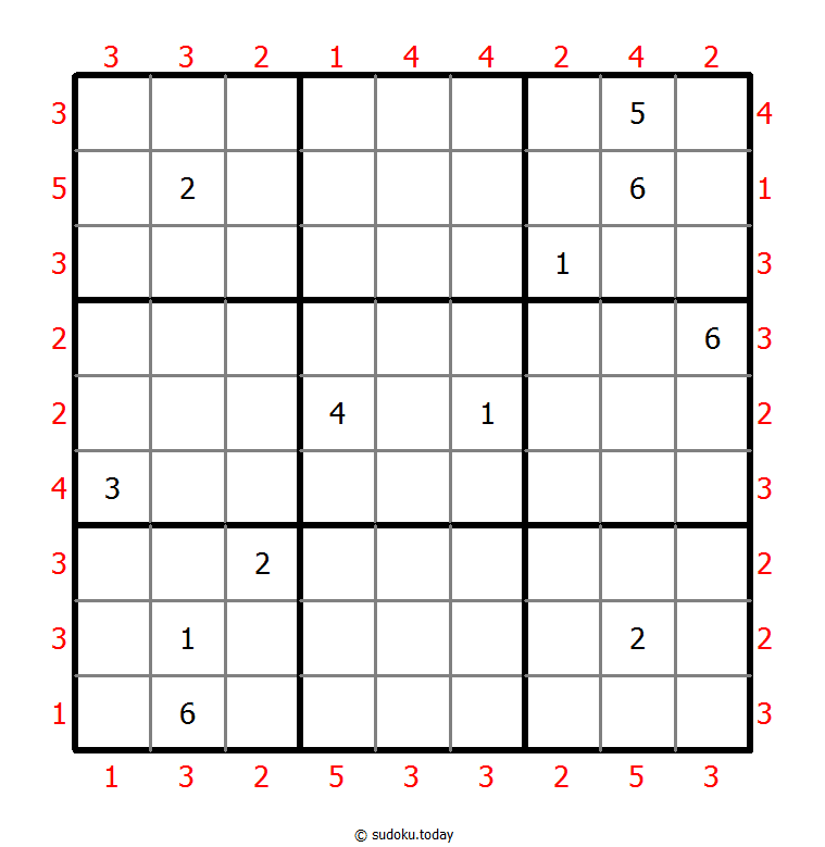 摩天大楼数独 #46471