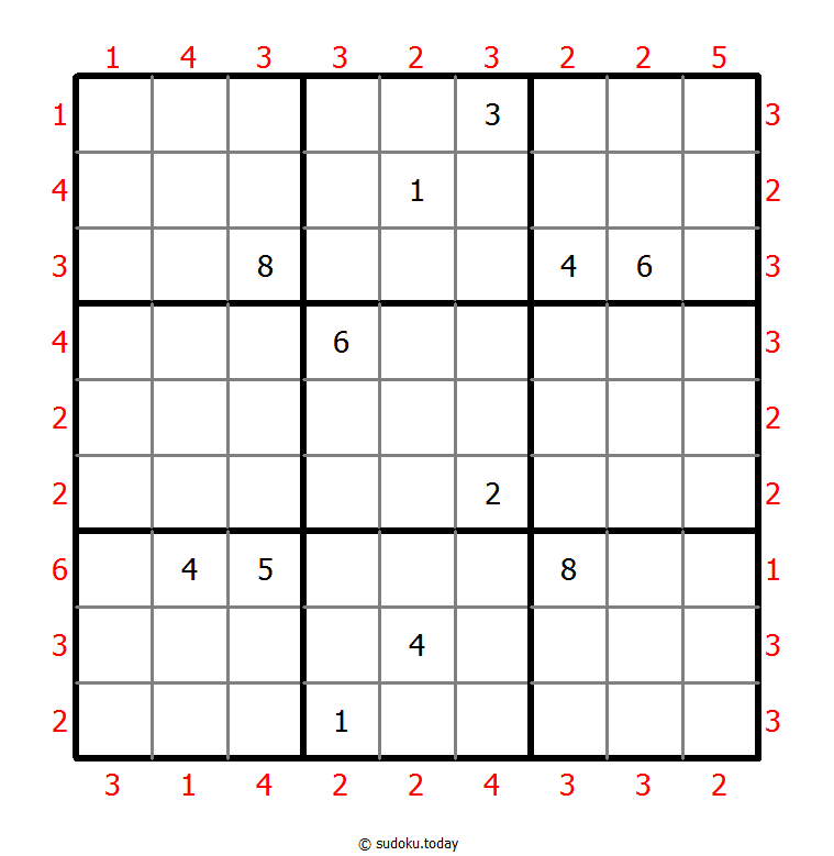 摩天大楼数独 #46472