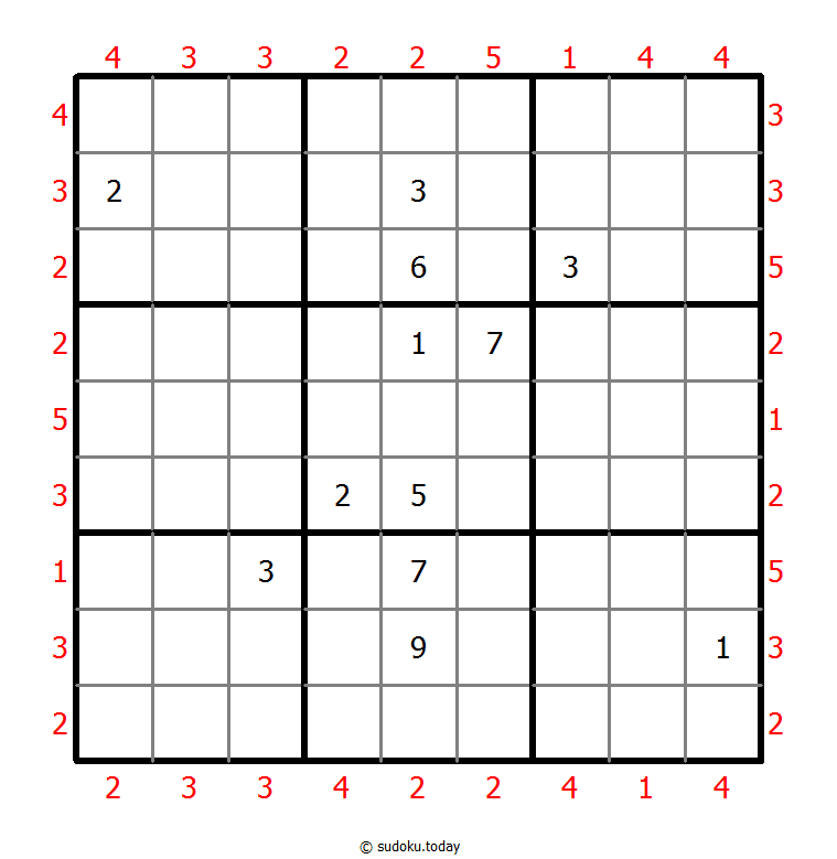 摩天大楼数独 #46474