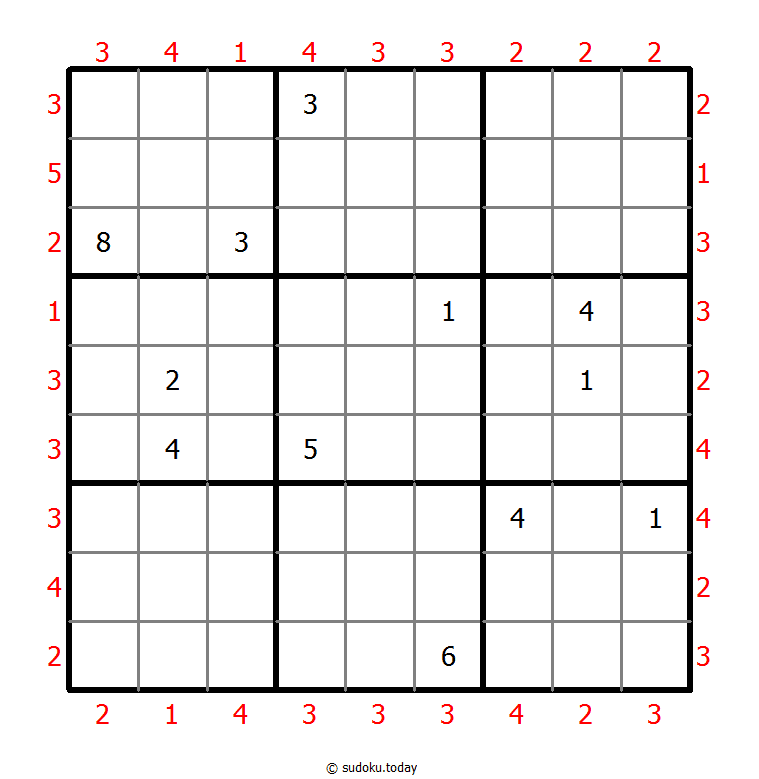 摩天大楼数独 #46480