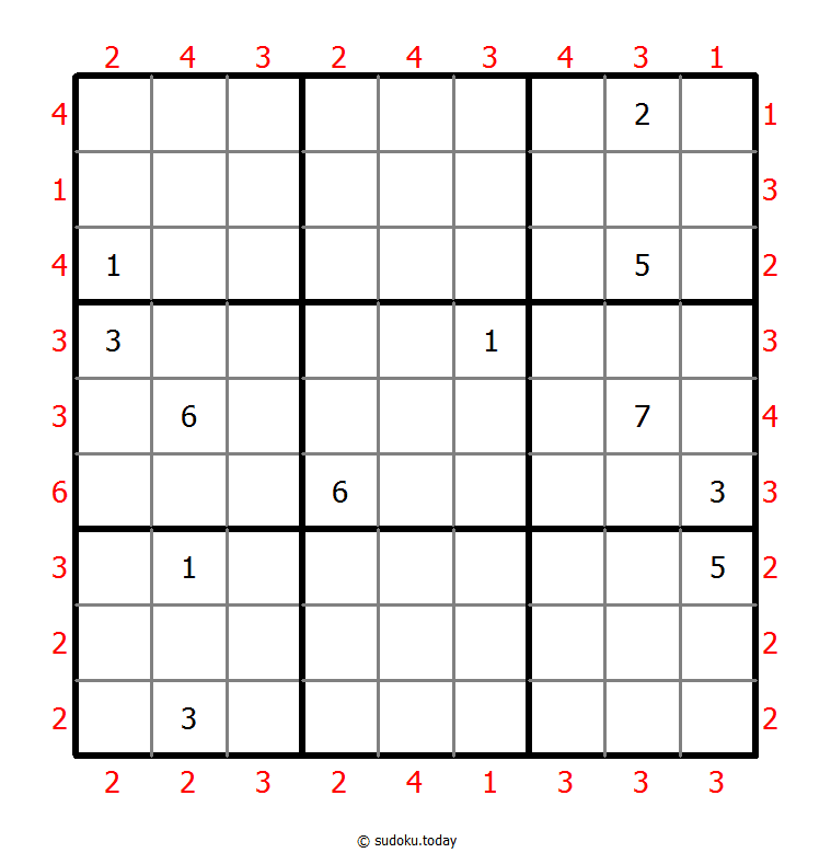 摩天大楼数独 #46491