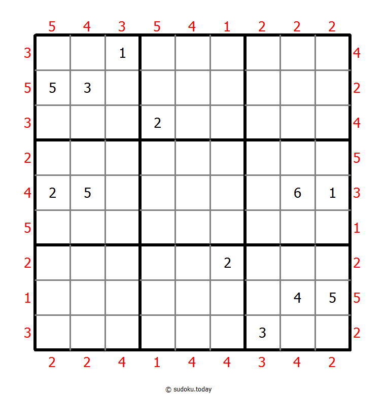 摩天大楼数独 #46498