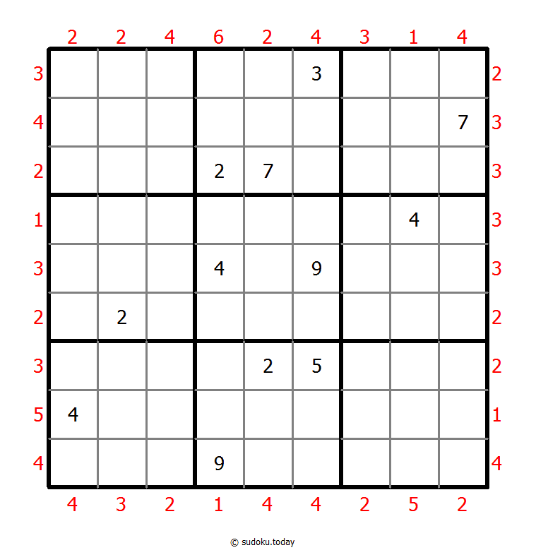 摩天大楼数独 #46505