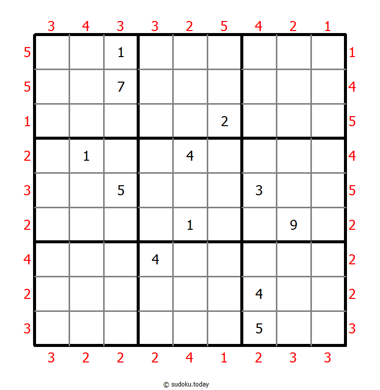 摩天大楼数独 #46509
