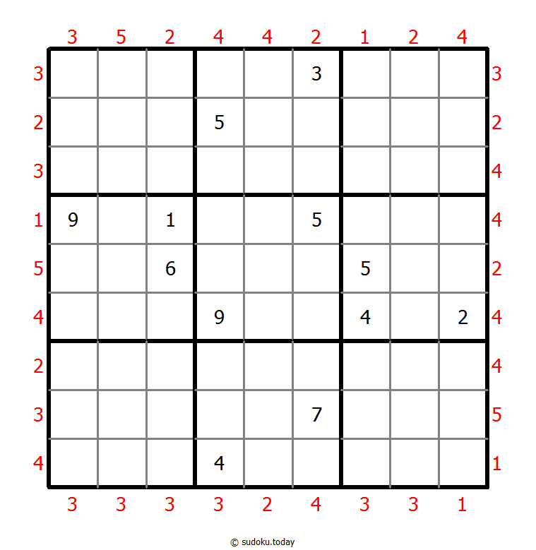 摩天大楼数独 #46512