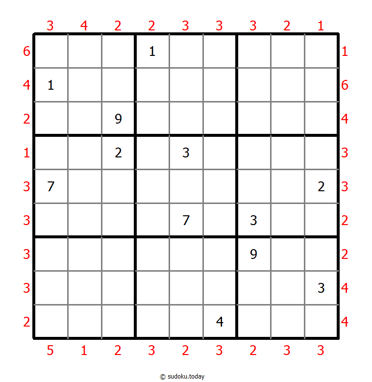 摩天大楼数独 #46524