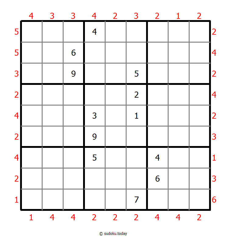 摩天大楼数独 #46531