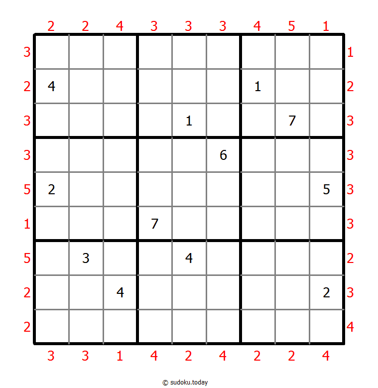 摩天大楼数独 #46550
