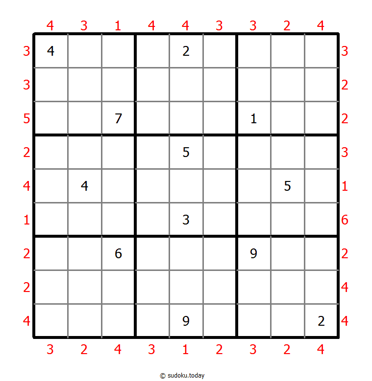 摩天大楼数独 #46558