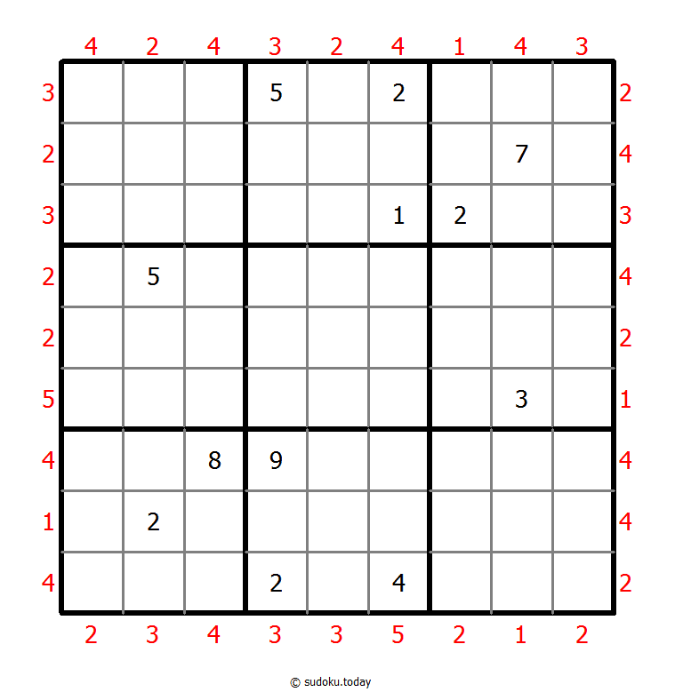 摩天大楼数独 #46560