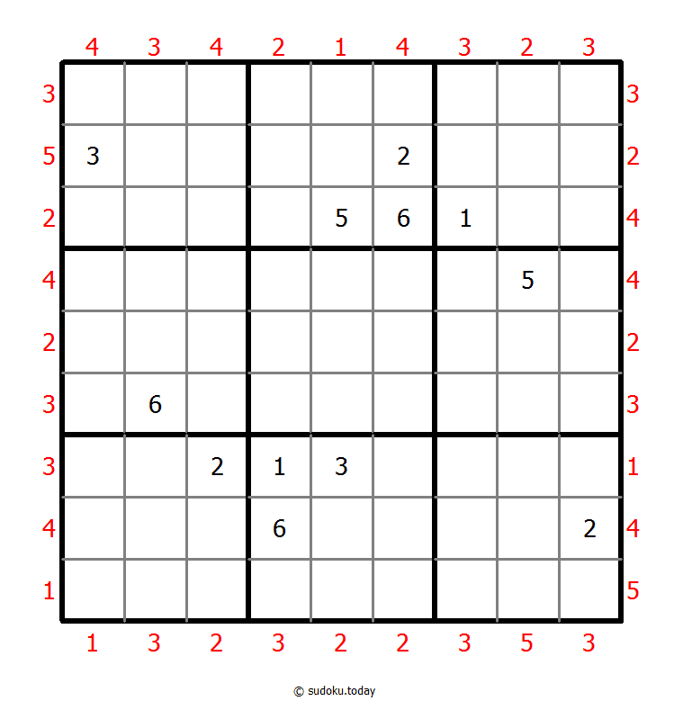 摩天大楼数独 #46570