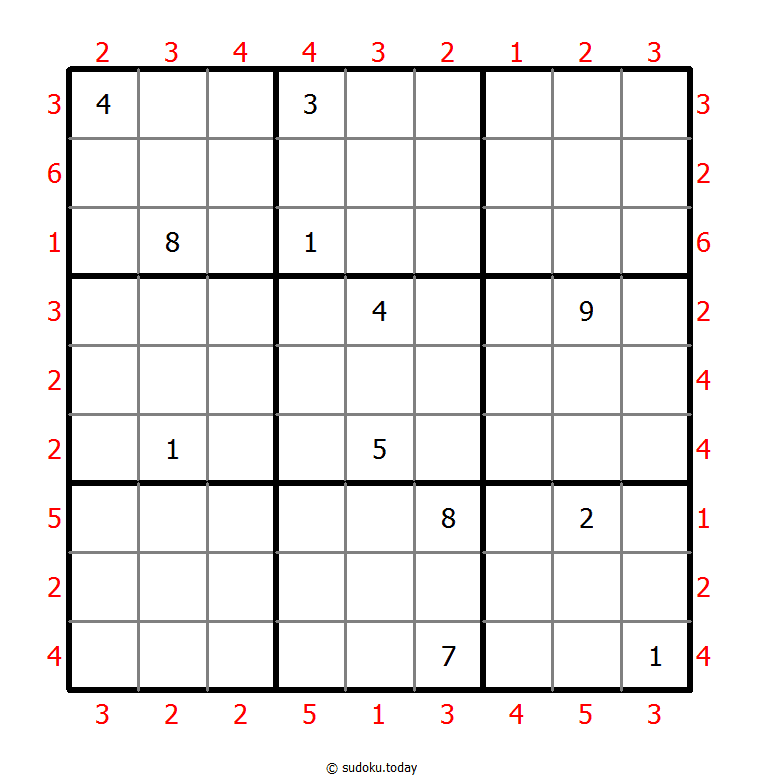 摩天大楼数独 #46609