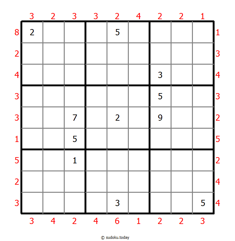 摩天大楼数独 #46610