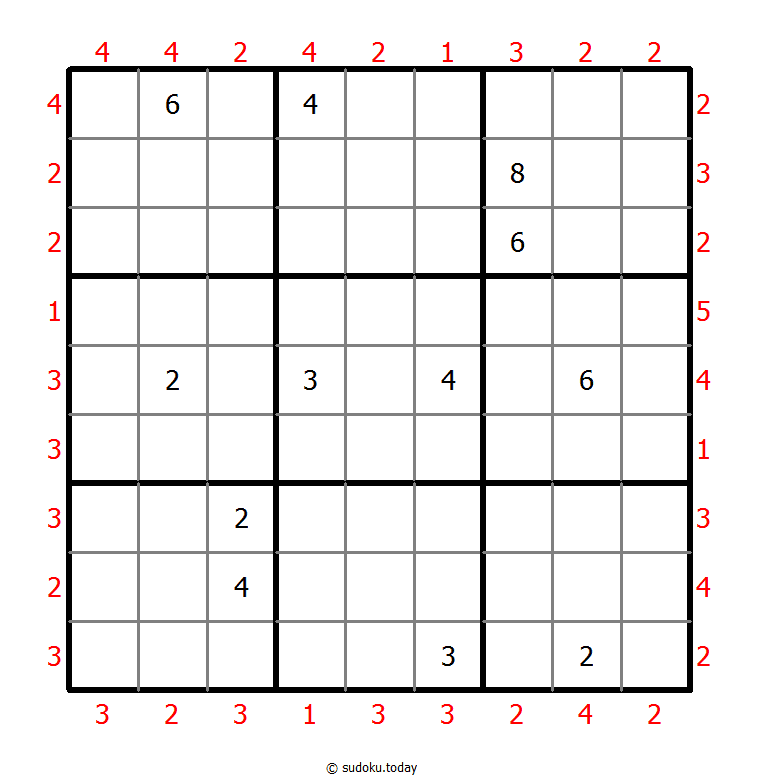 摩天大楼数独 #46616