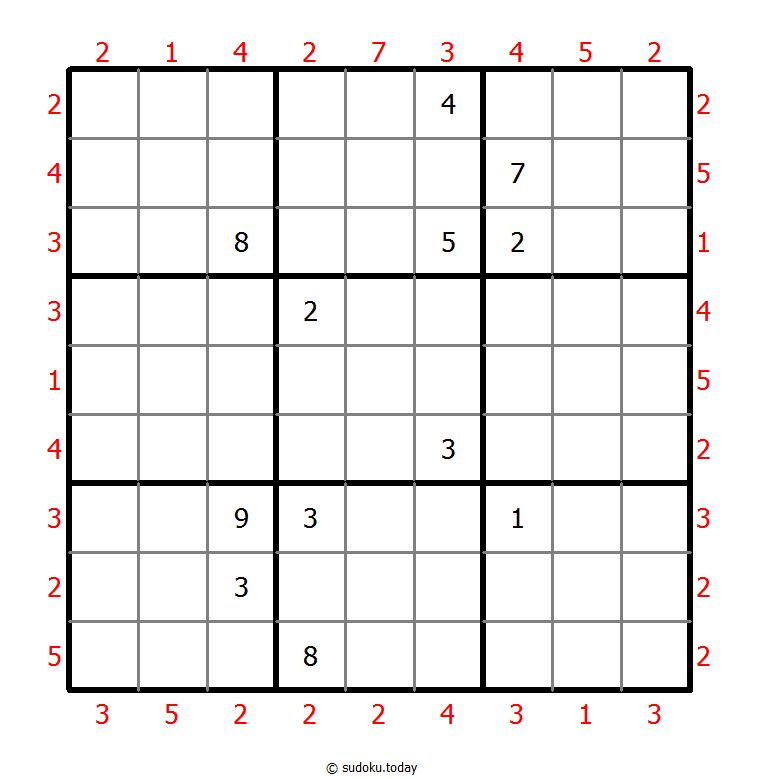摩天大楼数独 #46617