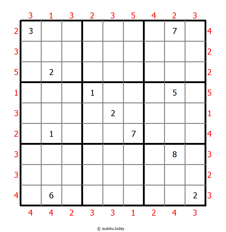 摩天大楼数独 #46620