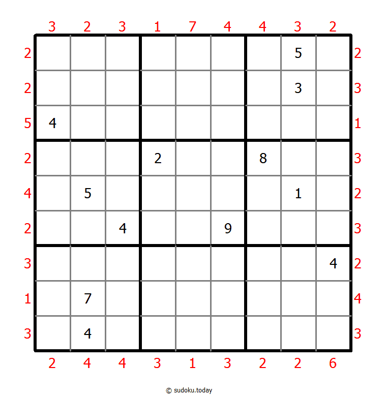 摩天大楼数独 #46632
