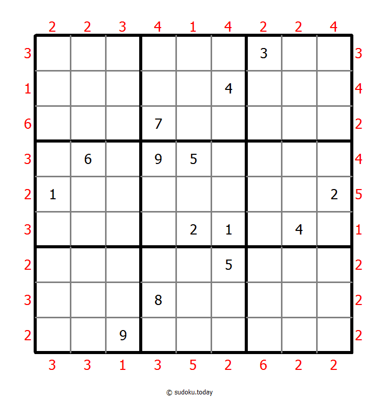 摩天大楼数独 #46636