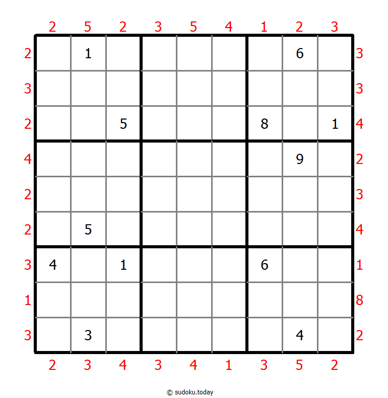 摩天大楼数独 #46646