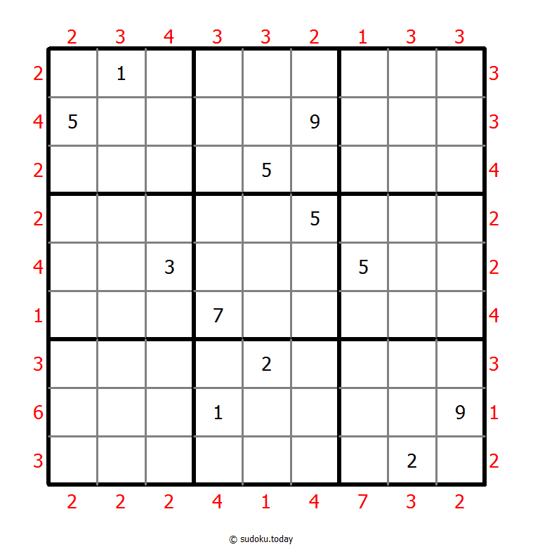 摩天大楼数独 #46659