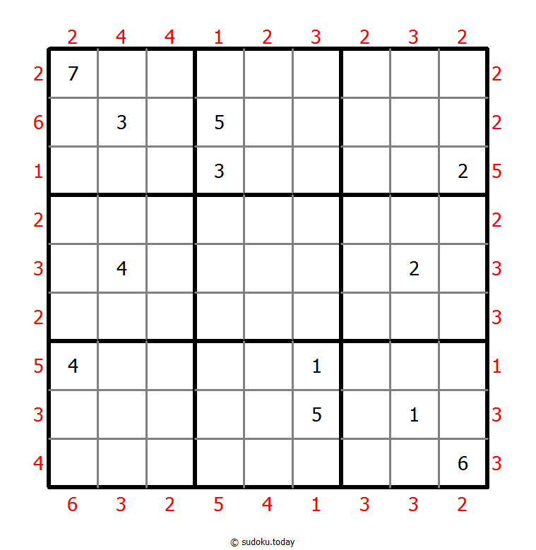 摩天大楼数独 #46676