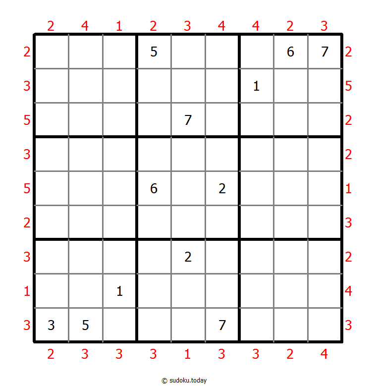 摩天大楼数独 #46681