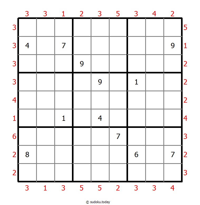 摩天大楼数独 #46693
