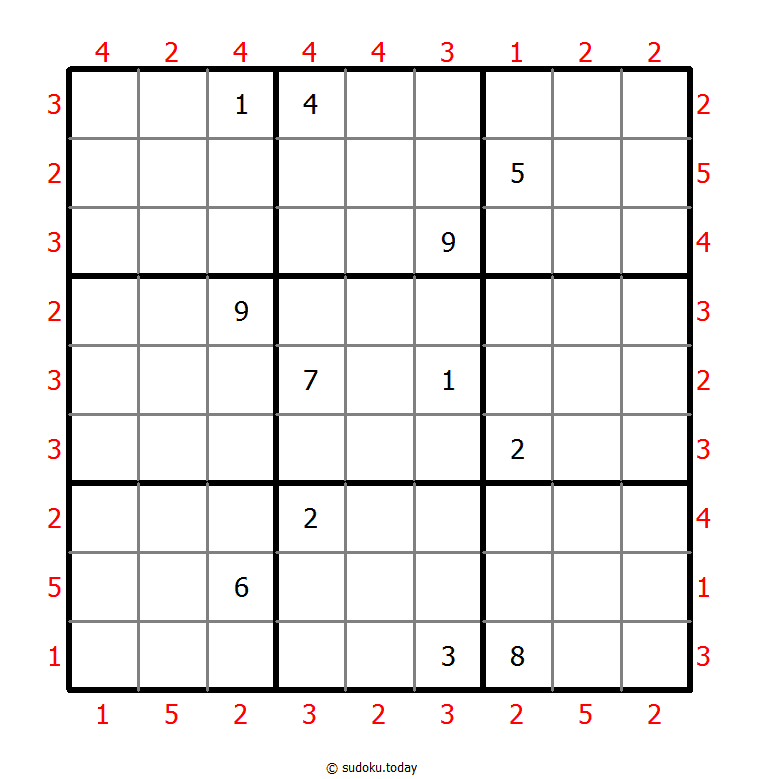 摩天大楼数独 #46694