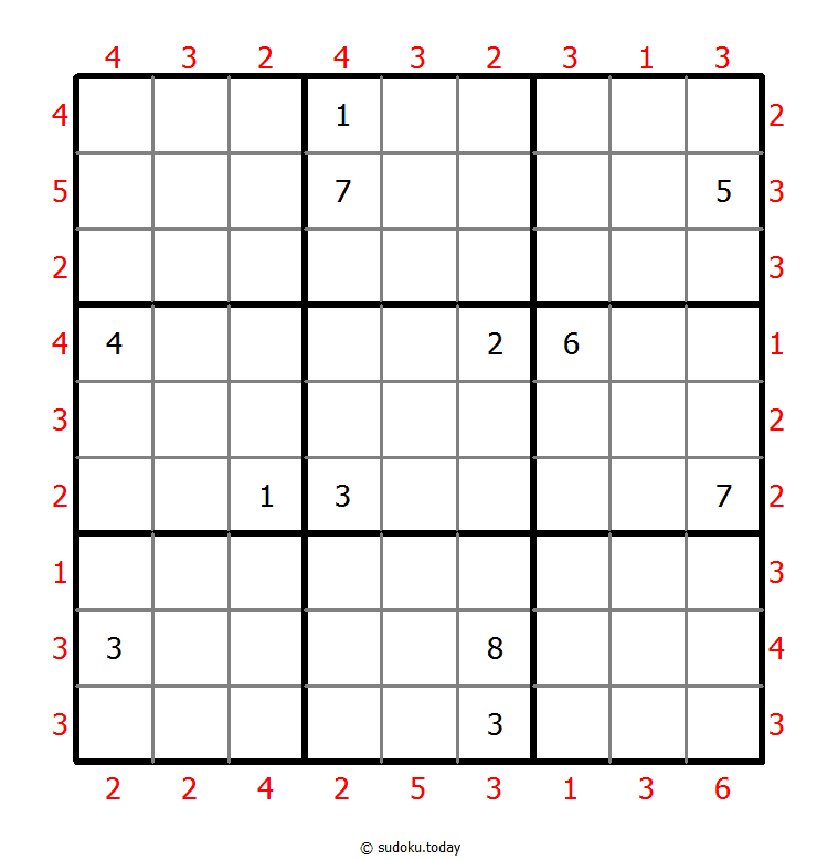 摩天大楼数独 #46723
