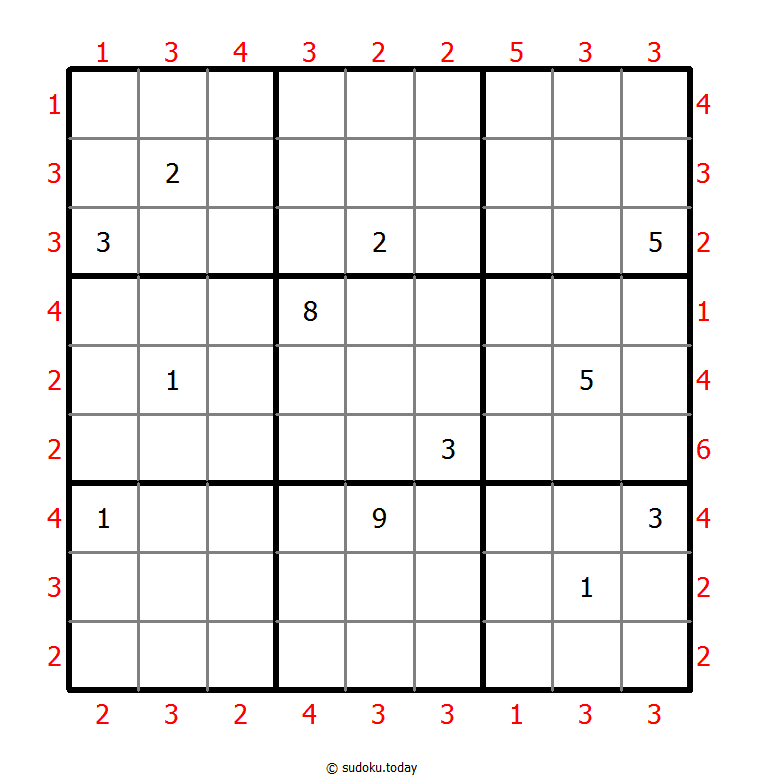 摩天大楼数独 #46739