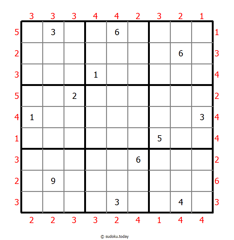 摩天大楼数独 #46742