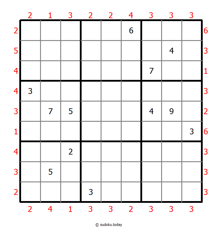 摩天大楼数独 #46744