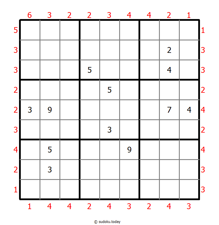 摩天大楼数独 #46751