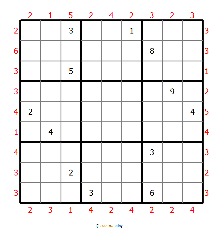 摩天大楼数独 #46755