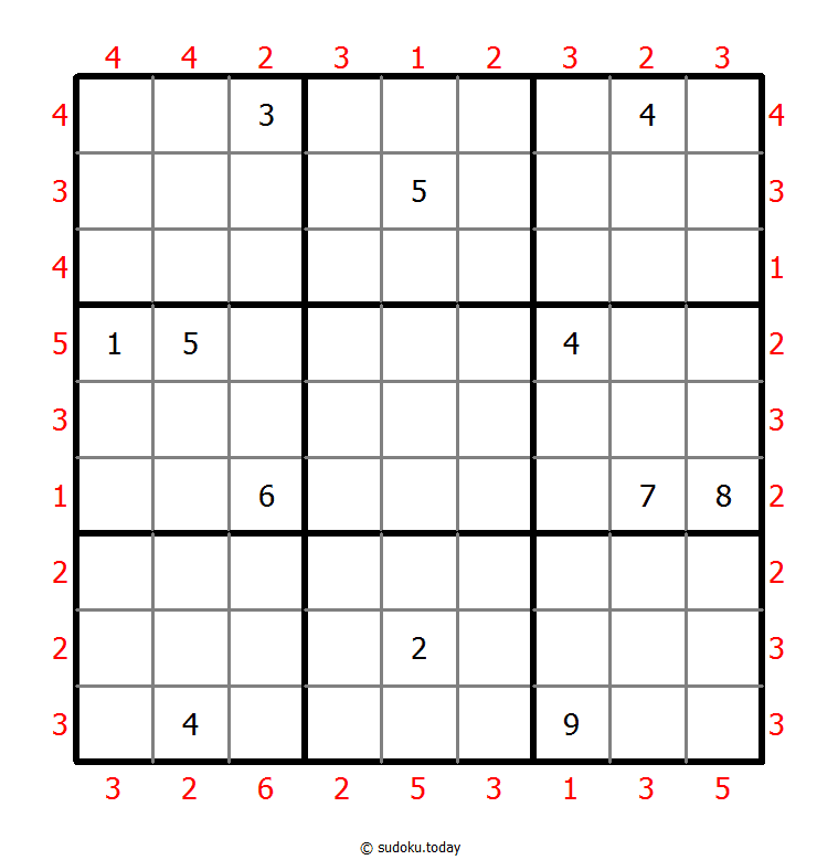 摩天大楼数独 #46784