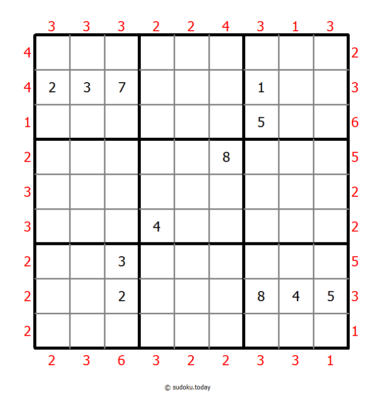 摩天大楼数独 #46790
