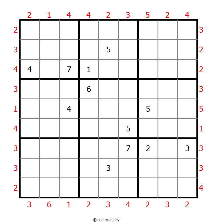 摩天大楼数独 #46808