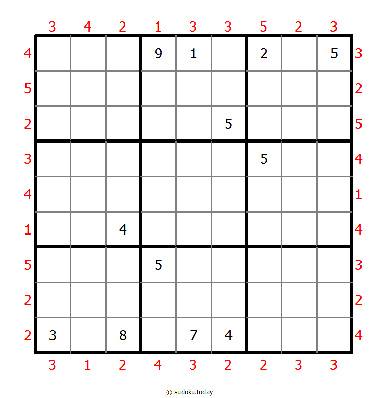 摩天大楼数独 #46818