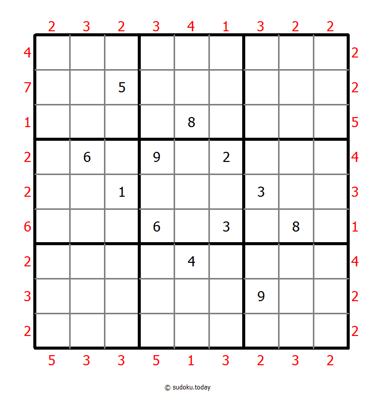 摩天大楼数独 #46821