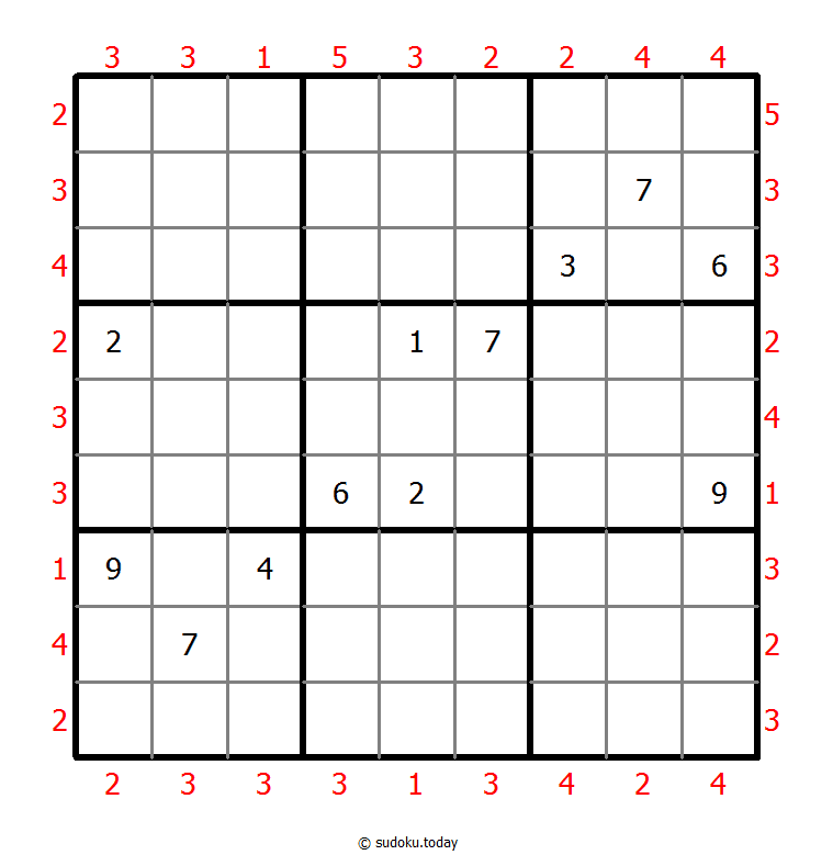 摩天大楼数独 #46846