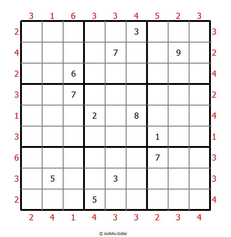 摩天大楼数独 #46858