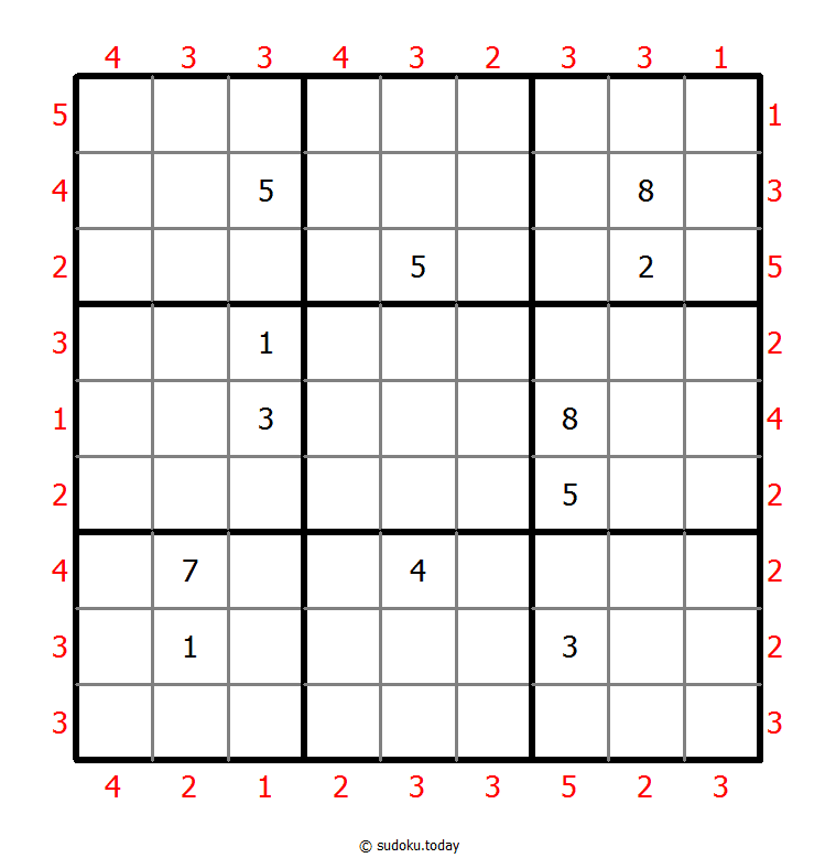 摩天大楼数独 #46883