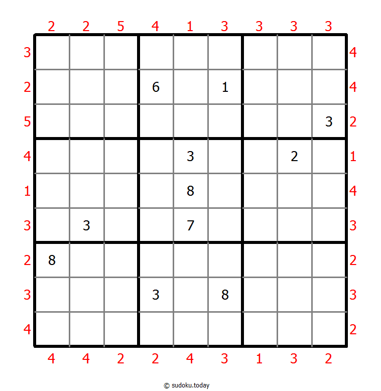 摩天大楼数独 #46886