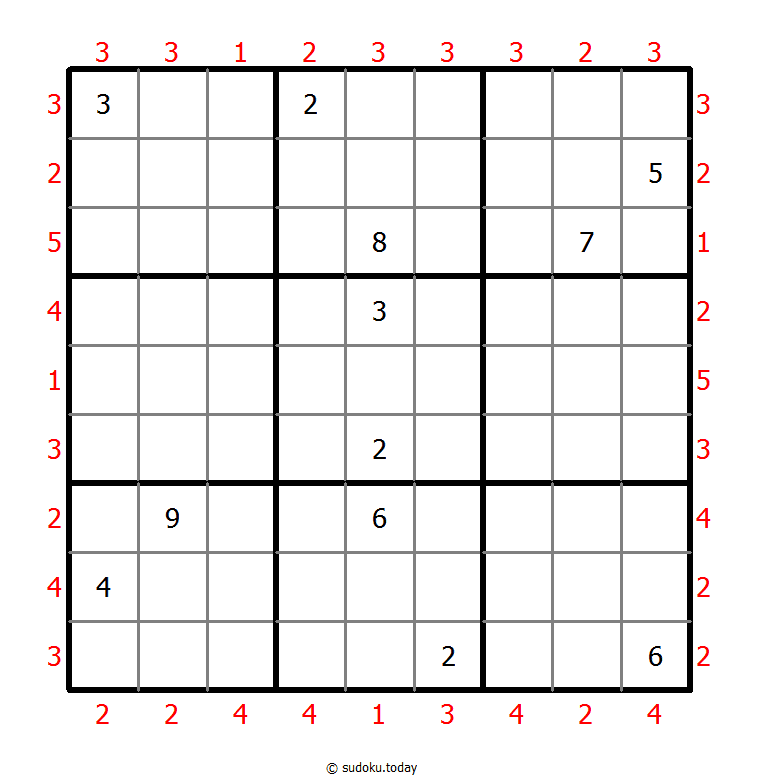 摩天大楼数独 #46907
