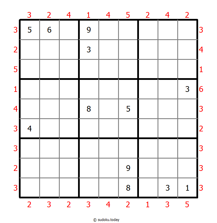 摩天大楼数独 #46924